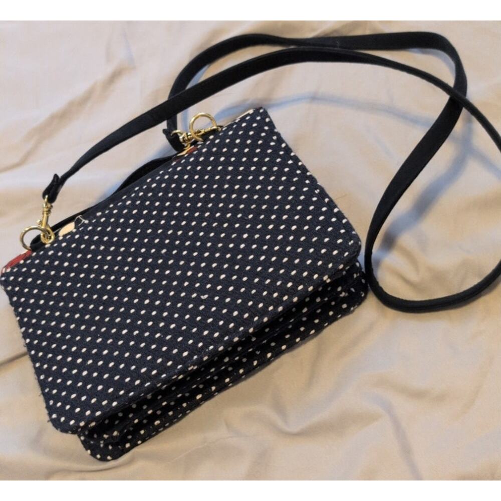 Ruby Shoo Belfast Crossbody Navy Red White Pattern EUC - Picture 6 of 6